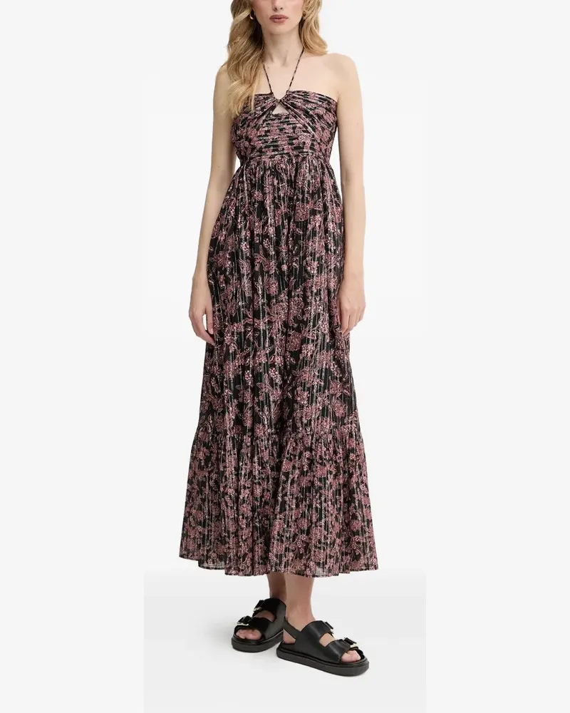 HUGO BOSS Maxikleid mit Print - Schwarz Schwarz