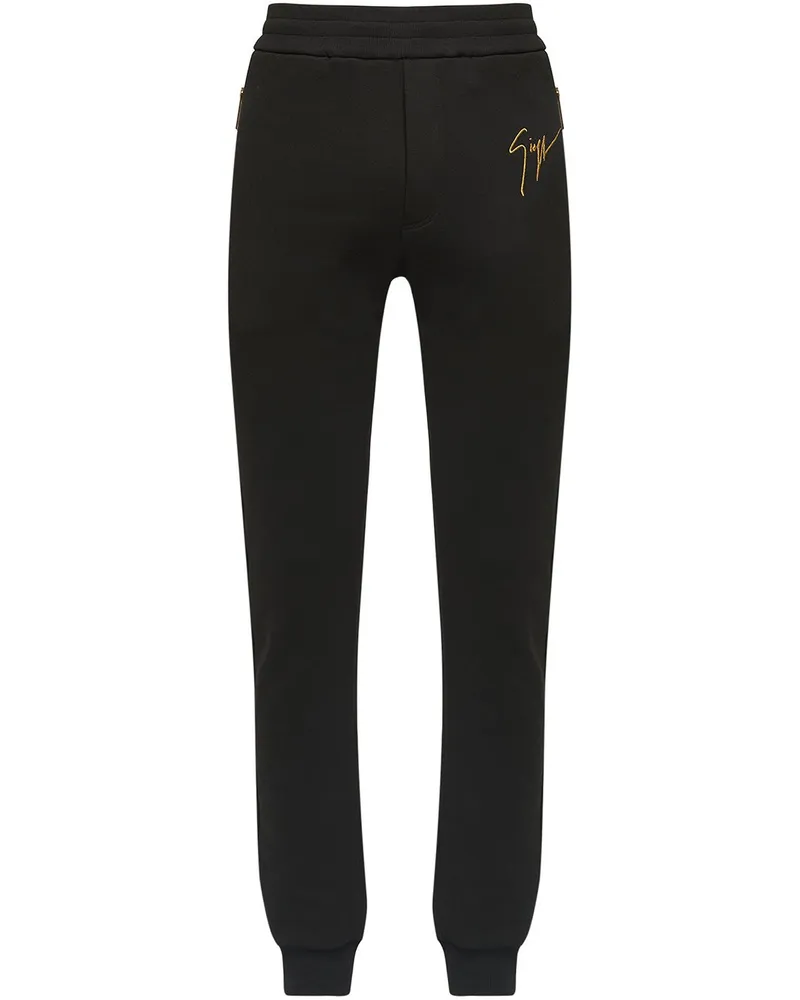 Giuseppe Zanotti Jogginghose mit Logo-Print - Schwarz Schwarz