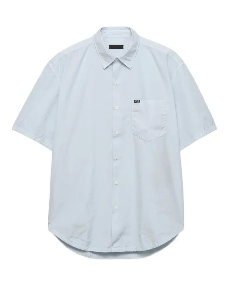 Prada short-sleeved cotton shirt - Blau Blau