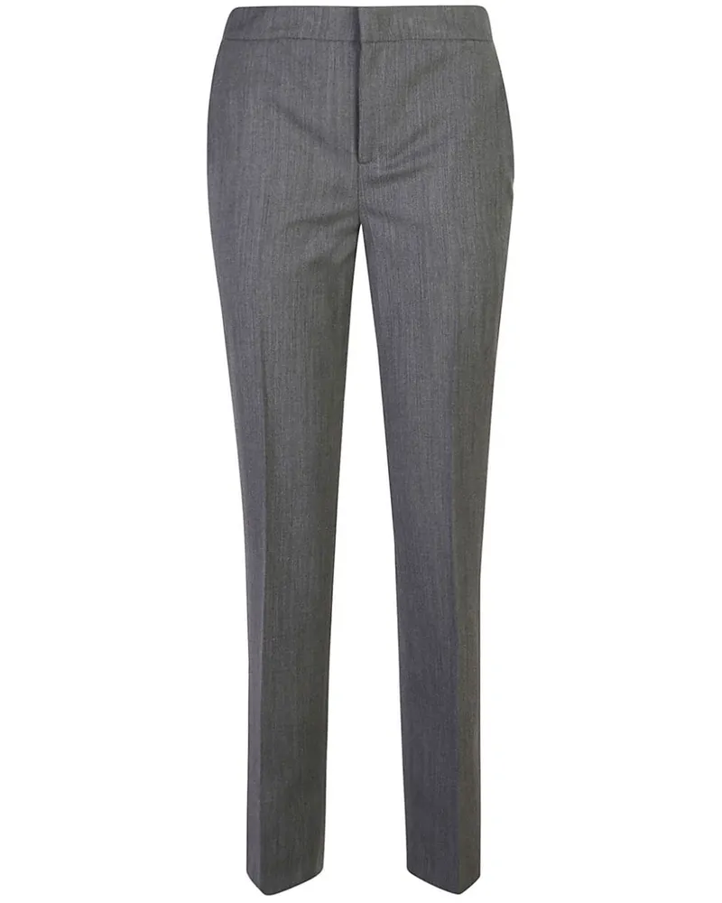 Twin-Set Hose mit Logo-Schild - Grau Grau
