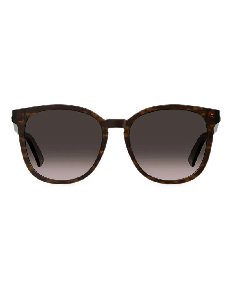Moschino Sonnenbrille mit eckigem Gestell - Braun Braun