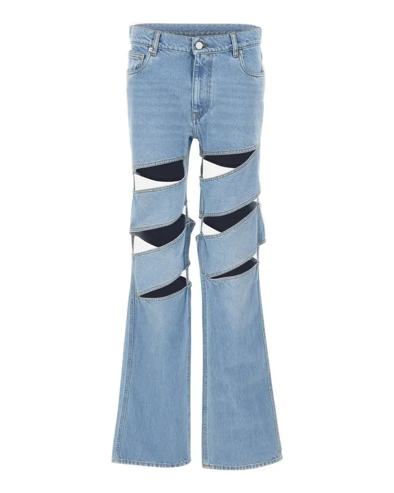COPERNI spiral cut-outs straight jeans - Blau Blau