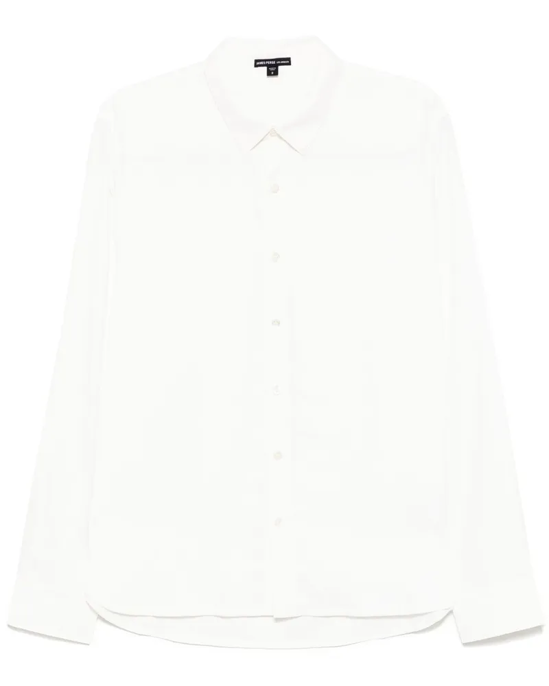 James Perse Matte Cabana Langarmshirt - Weiß Weiß