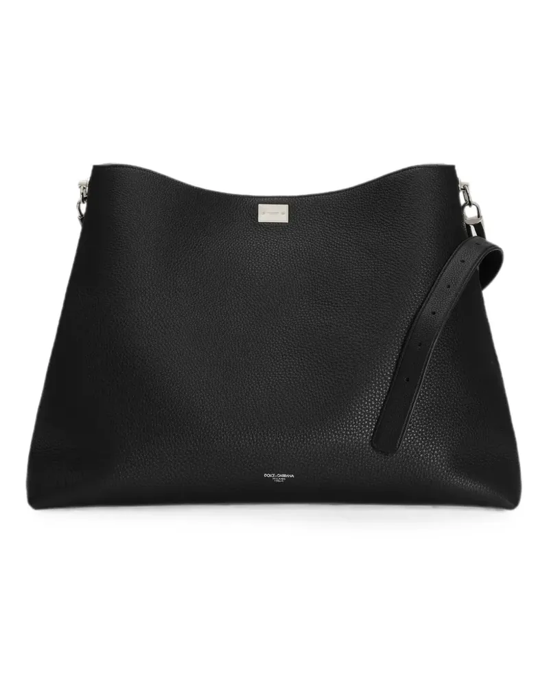 Dolce & Gabbana Vittoria Schulter- und Umhängetasche aus Kalbsleder - Schwarz Schwarz