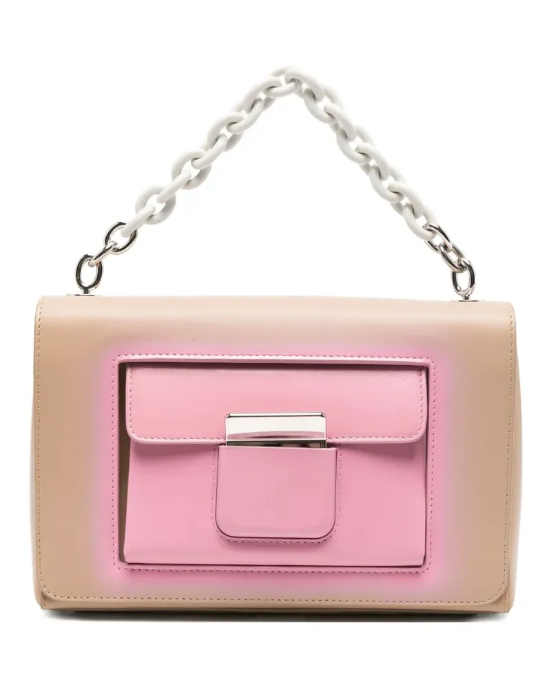 Balenciaga chain-link flap shoulder bag - Nude Nude