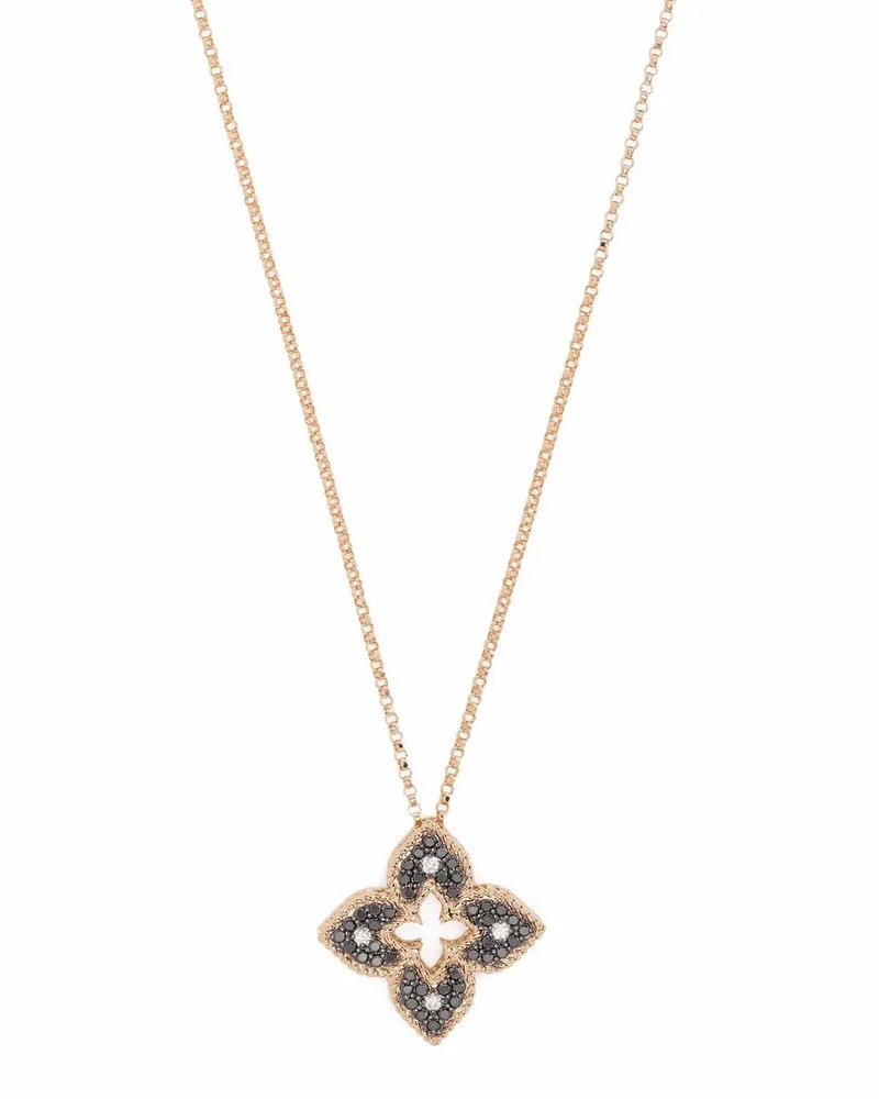 Roberto Coin 18kt Venetian Princess Rotgoldhalskette mit Diamant-Anhänger - Rosa Rosa