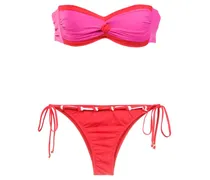 Schulterfreier Bikini - Rot