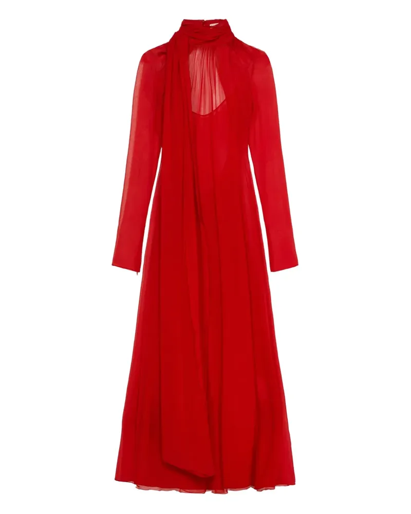 Blumarine open-back sheer maxi dress - Rot Rot