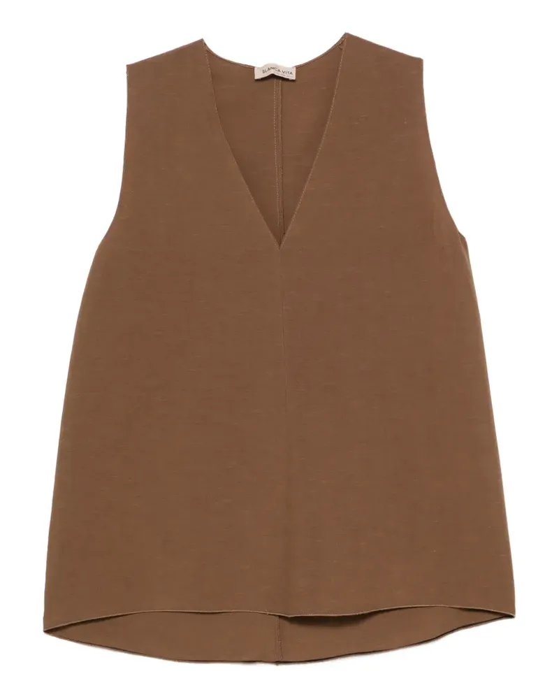 Blanca v-neck sleeveless blouse - Braun Braun