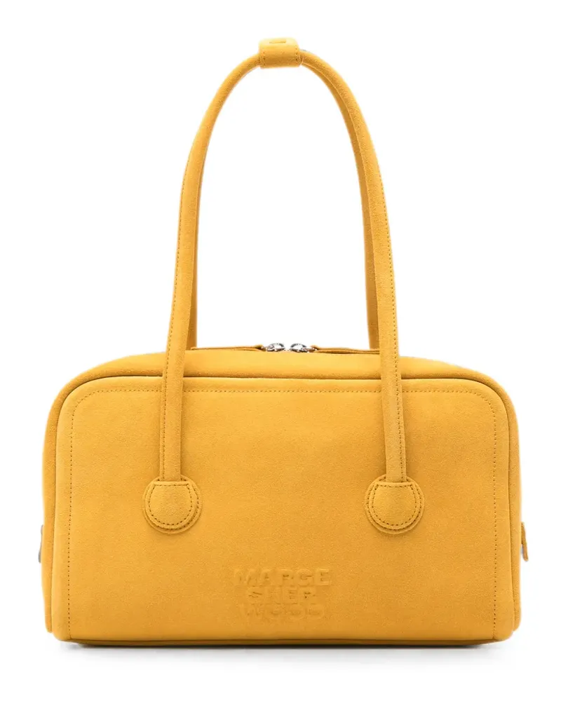 Marge Sherwood logo-debossed leather tote bag - Gelb Gelb