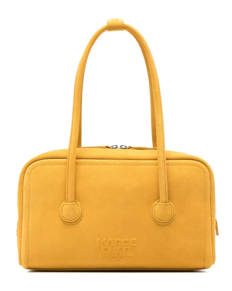 Marge Sherwood logo-debossed leather tote bag - Gelb Gelb