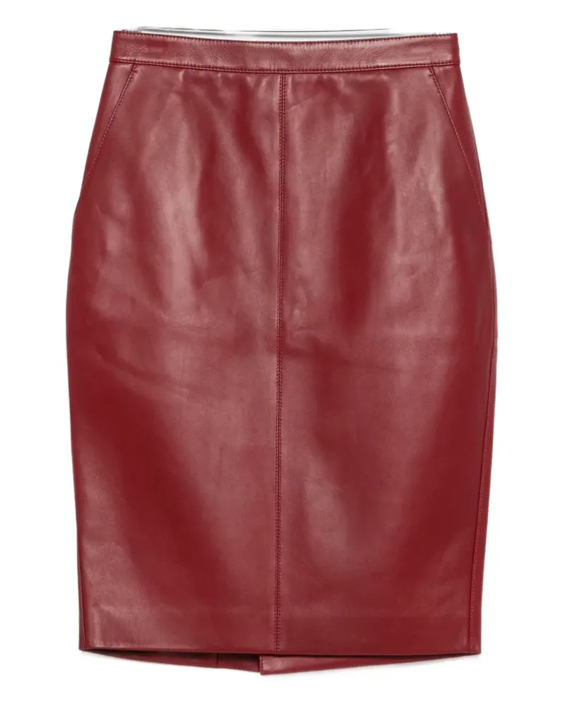 Saint Laurent Cassandre Midi-Bleistiftrock - Rot Rot