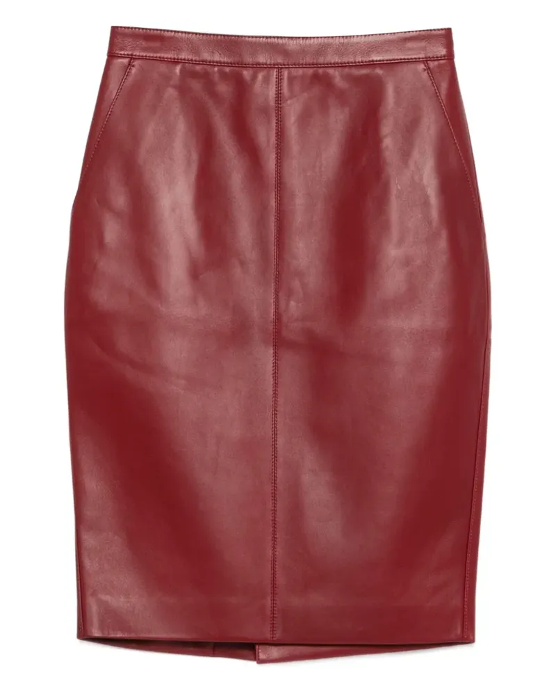 Saint Laurent Cassandre Midi-Bleistiftrock - Rot Rot