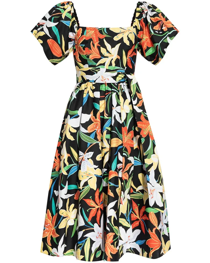 Kate Spade Kleid mit Blumen-Print Schwarz