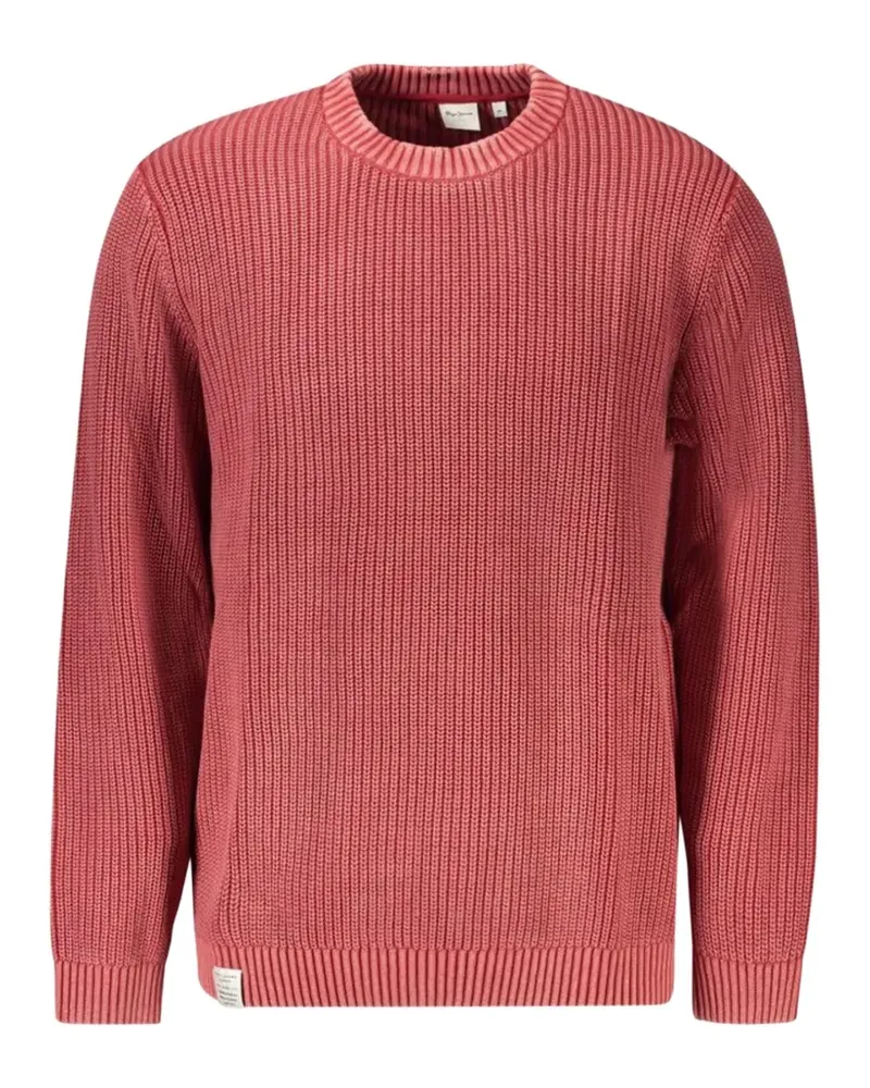 Pepe Jeans ribbed-knit cotton sweater - Rot Rot