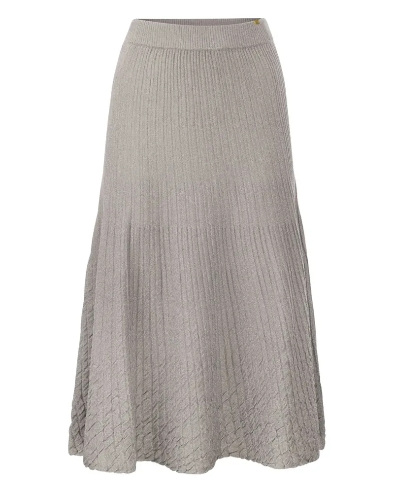 Elisabetta Franchi Gerippter Midirock - Grau Grau
