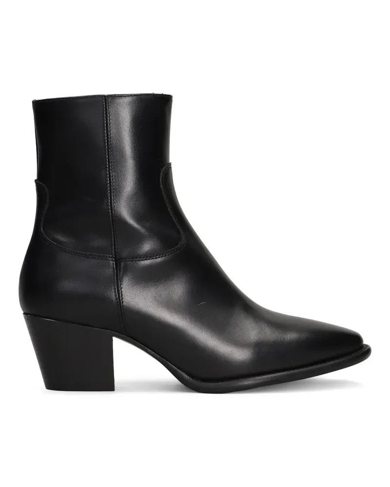 Anna F. Stiefel mit spitzer Kappe - Schwarz Schwarz