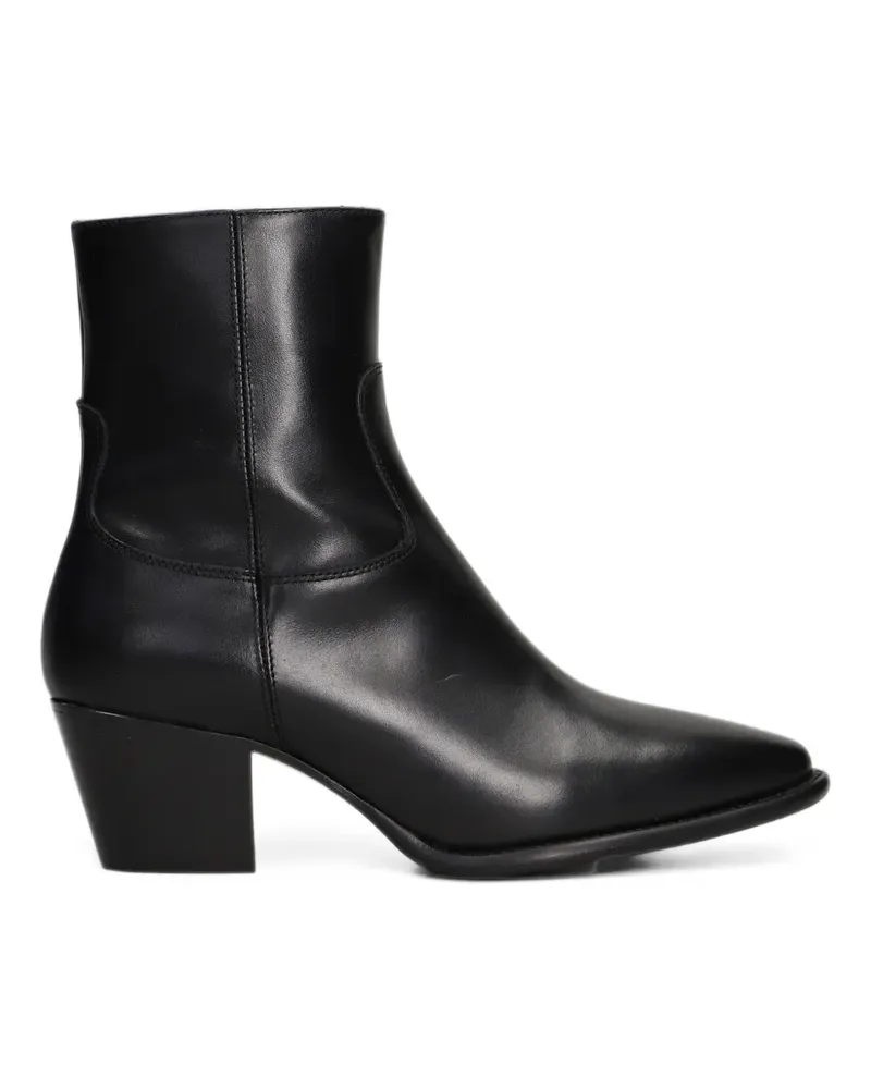 Anna F. pointed-toe panelled ankle boots - Schwarz Schwarz