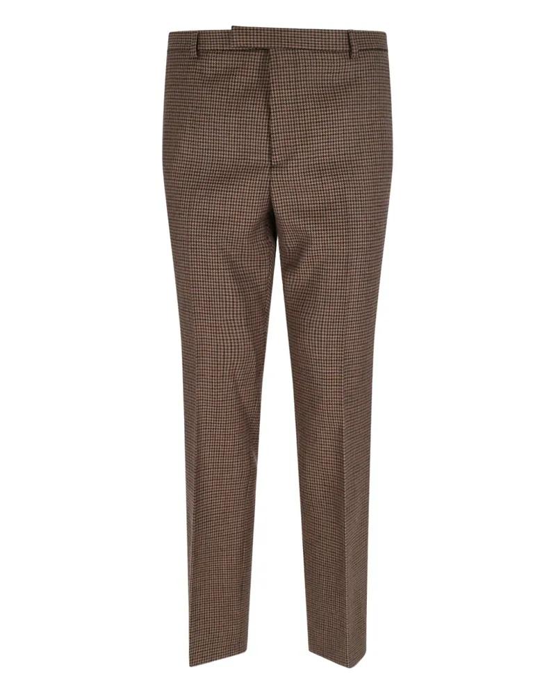 Gucci houndstooth-pattern pants - Nude Nude
