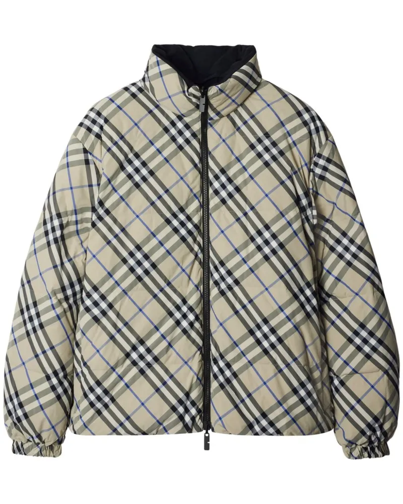 Burberry Reversible Check Snowdon Steppjacke - Nude Nude
