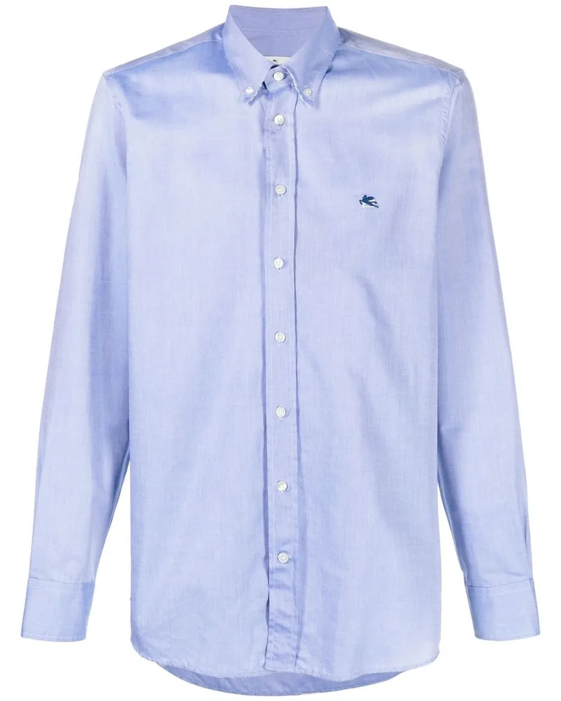 Etro Hemd mit Logo-Stickerei - Blau Blau