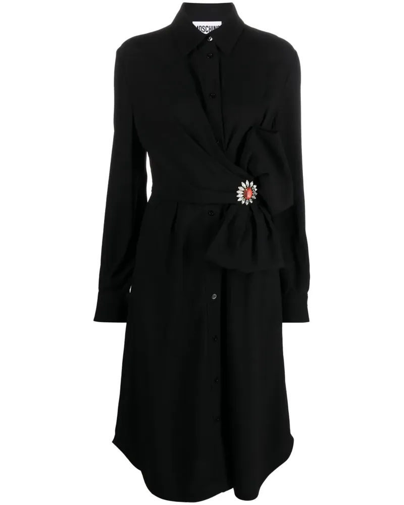 Moschino Hemd mit Schleife - Schwarz Schwarz
