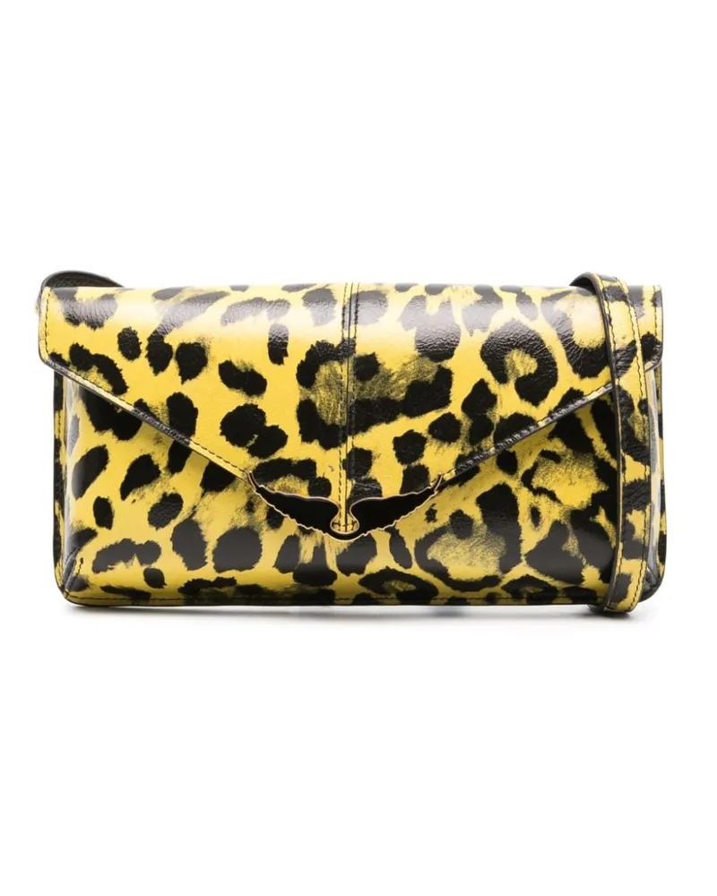 Zadig & Voltaire Portemonnaie mit Leoparden-Print Gelb