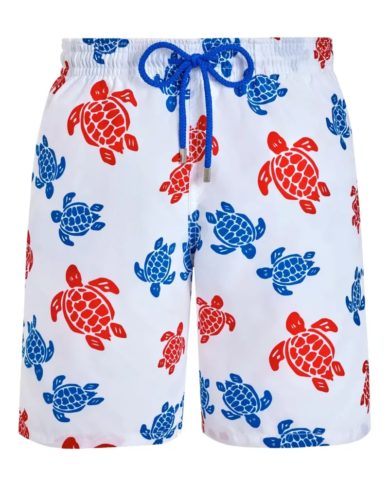 Vilebrequin Badeshorts mit Schildkröten-Print - Weiß Weiß