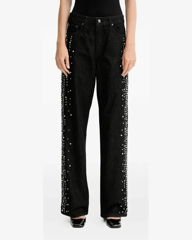 Gestuz embellished denim jeans - Schwarz Schwarz