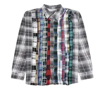 Flanellhemd mit Schleife - Grau