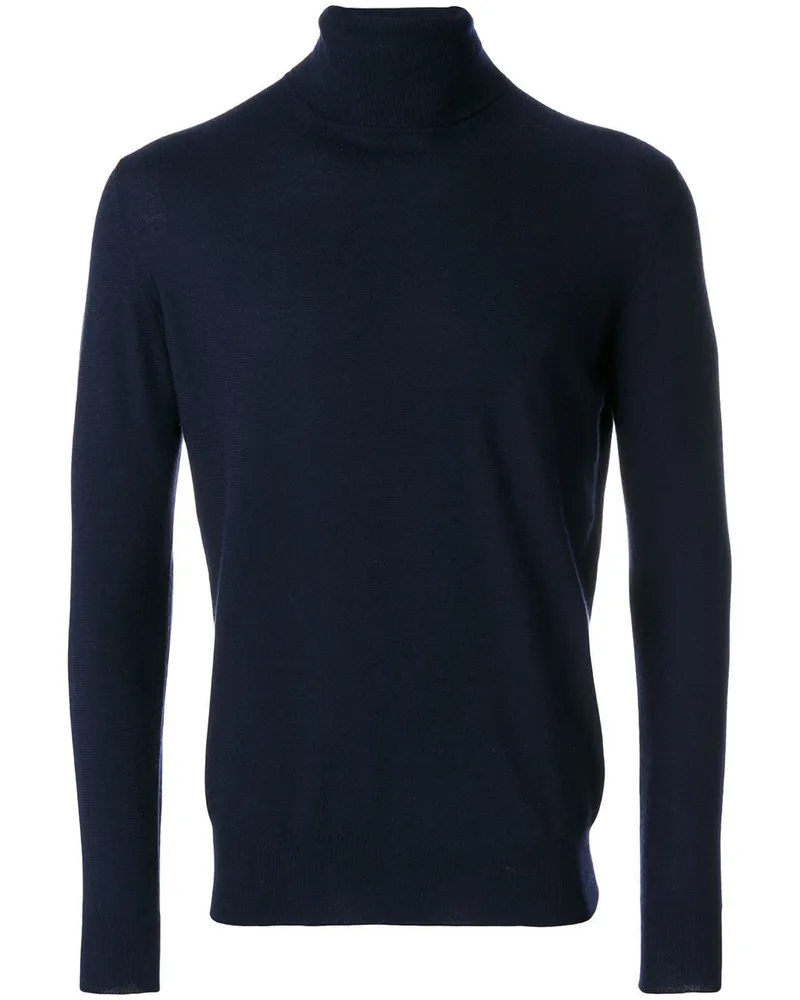 Loro Piana Kaschmirpullover mit Rollkragen Blau