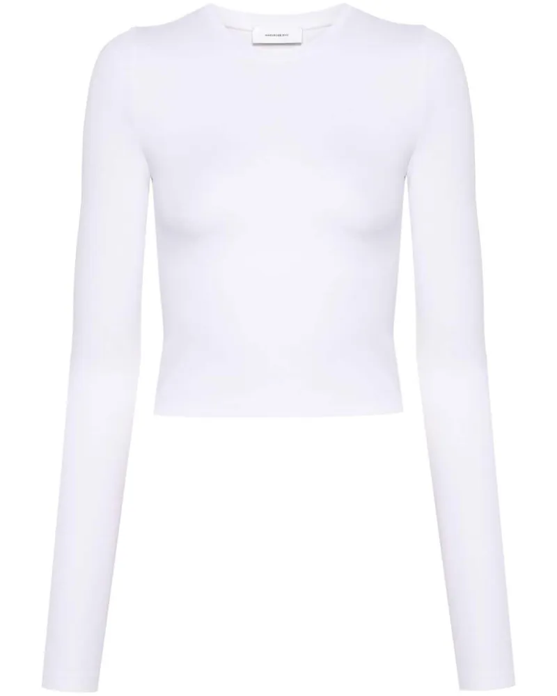 WARDROBE.NYC Rundhals-T-Shirt aus Stretch-Jersey - Weiß Weiß