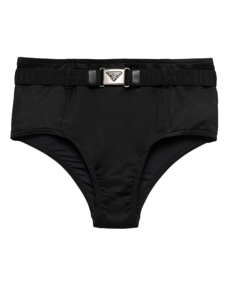 Prada Bikinihöschen mit Gürtel - Schwarz Schwarz