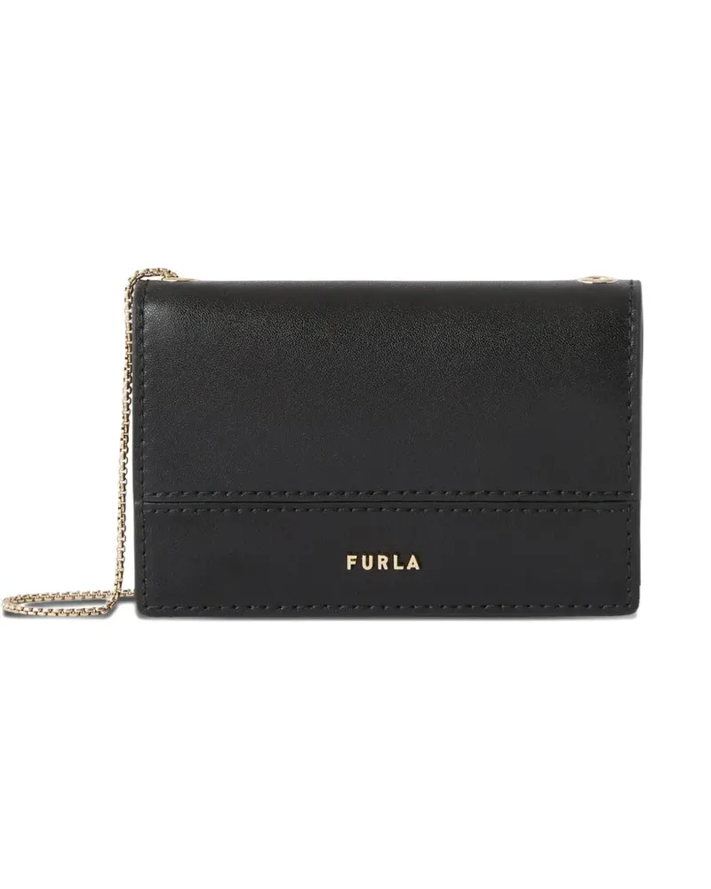 Furla Portemonnaie mit Kettenriemen - Schwarz Schwarz