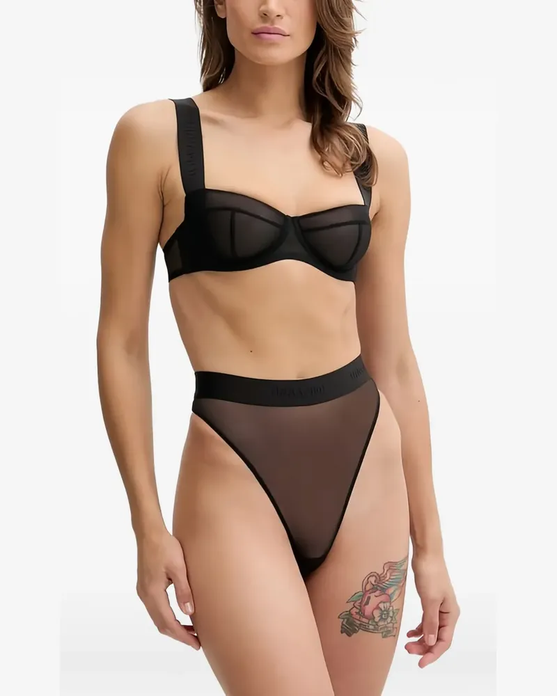 Zhilyova BH mit Logo-Riemen - Schwarz Schwarz