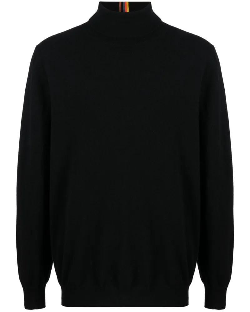 Paul Smith Rollkragenpullover mit Streifen - Schwarz Schwarz