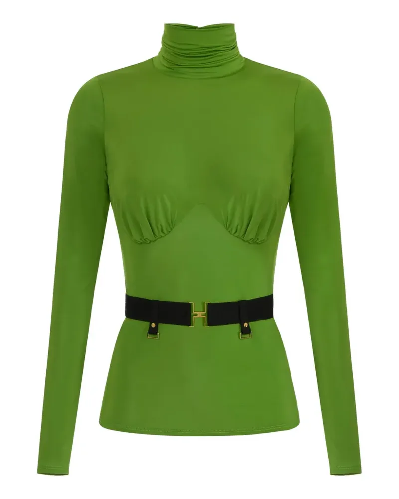 Elisabetta Franchi gathered top - Grün Grün