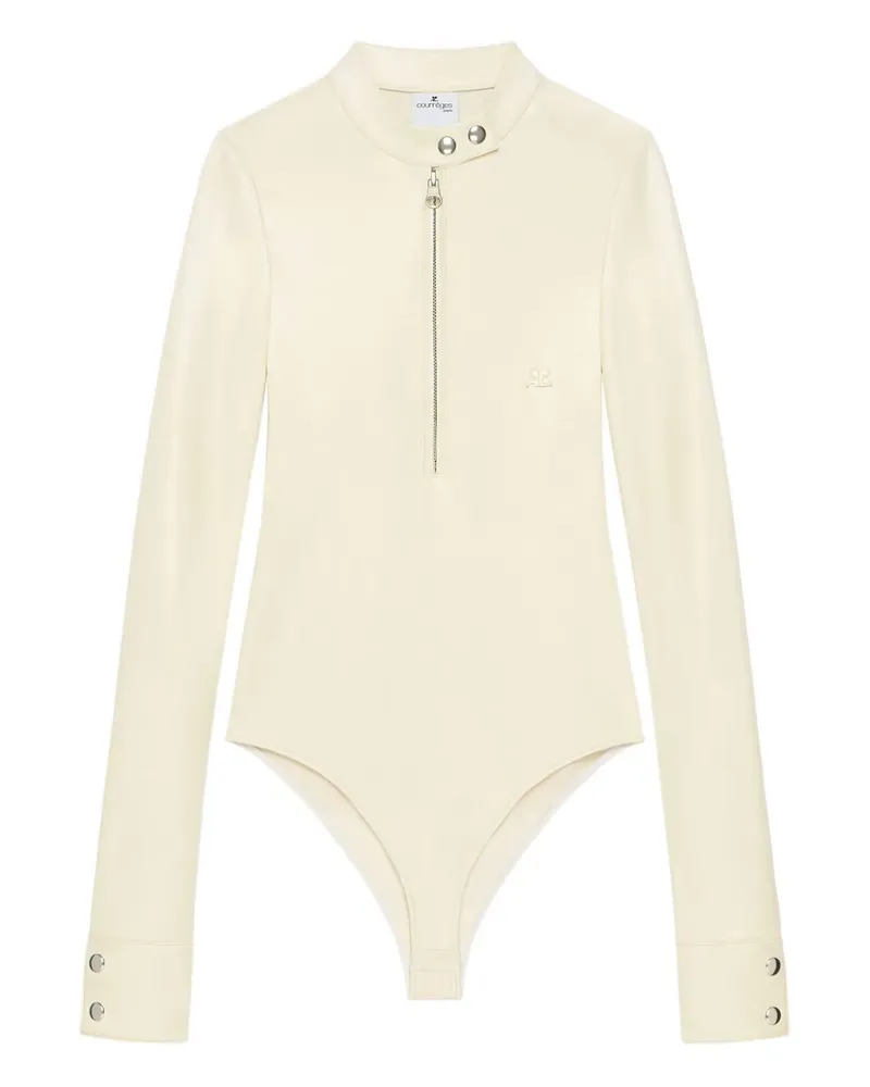 Courrèges Body mit Reißverschluss - Nude Nude