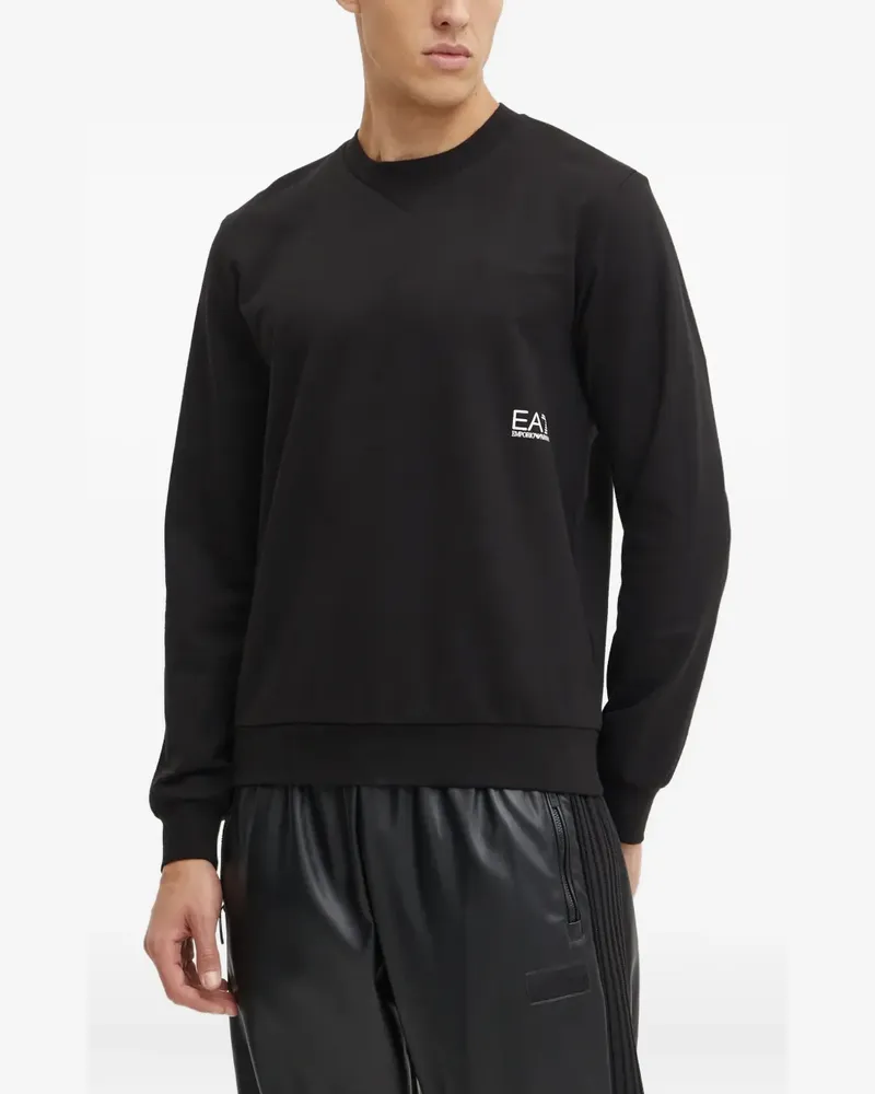 EA7 Sweatshirt mit Logo-Print - Schwarz Schwarz