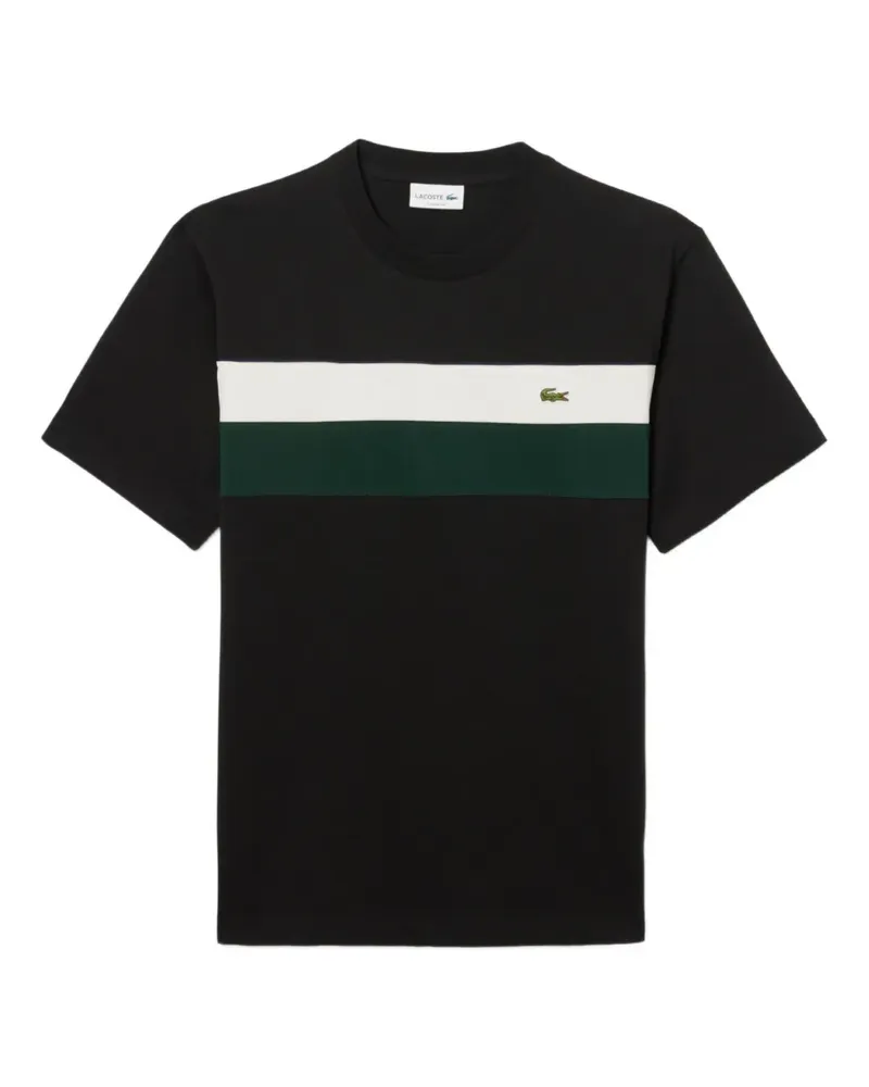 Lacoste three-stripe T-shirt - Schwarz Schwarz