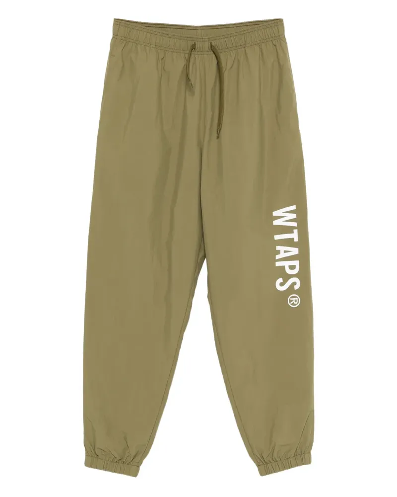 WTAPS logo-print track pants - Grün Grün