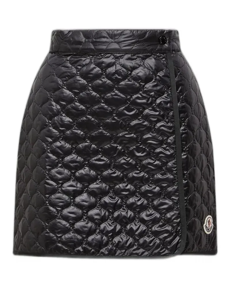 Moncler logo-detail quilted mini skirt - Schwarz Schwarz