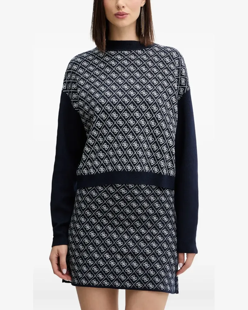 Guess patterned long-sleeve sweater - Blau Blau