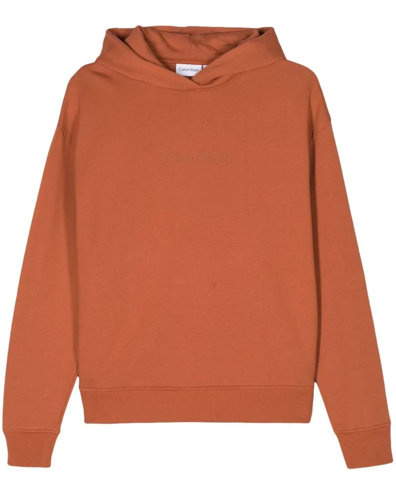 Calvin Klein Hoodie mit Logo-Print Orange