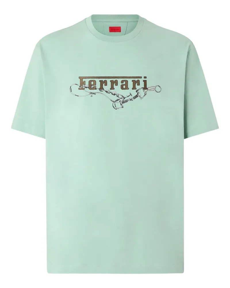 Ferrari T-Shirt mit Print - Grün Grün