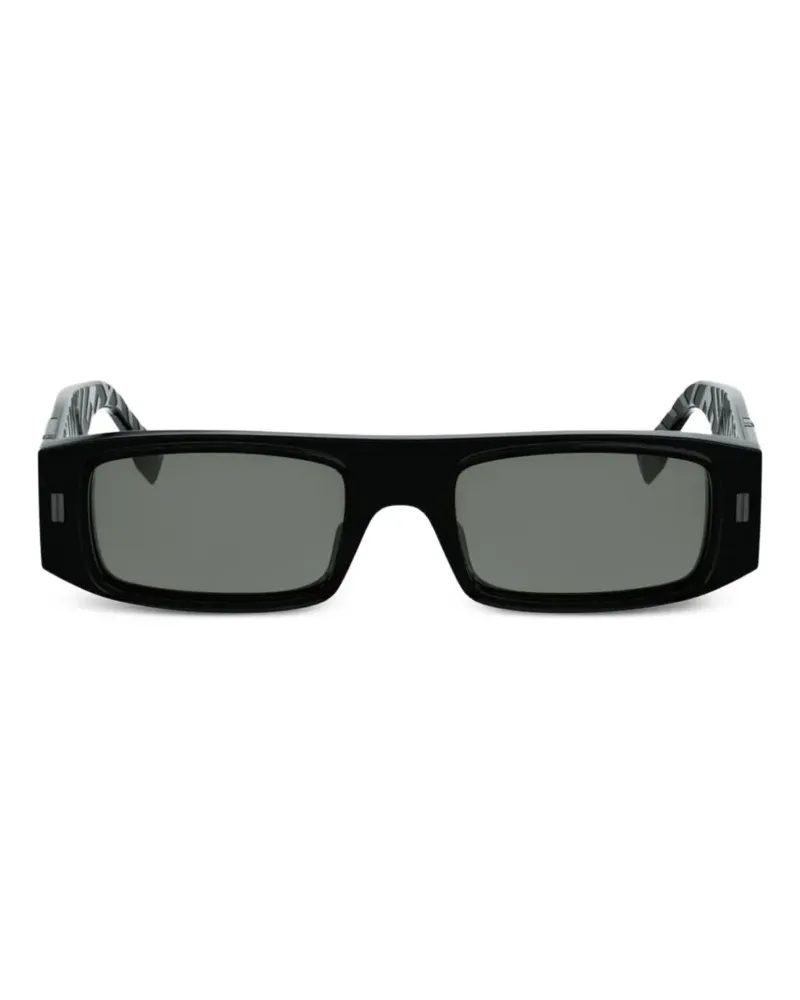 Fendi FF Squared Sonnenbrille mit Logo - Schwarz Schwarz