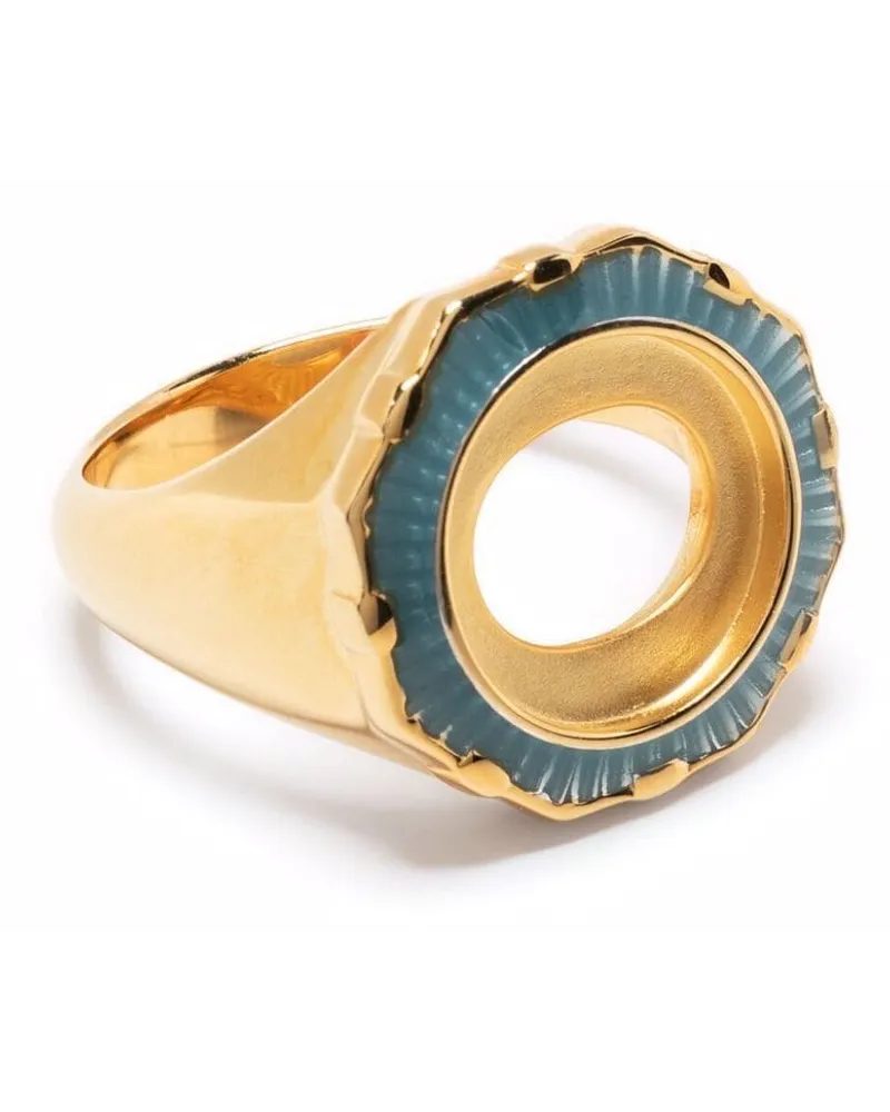 Maria Black Pop Moss Ring - Gold Gold
