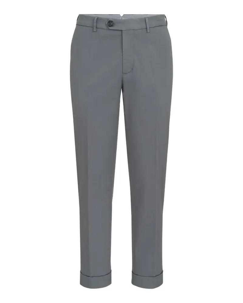Brunello Cucinelli Italienisch geschnittene Hose aus American-Pima-Baumwoll-Gabardine - Grau Grau