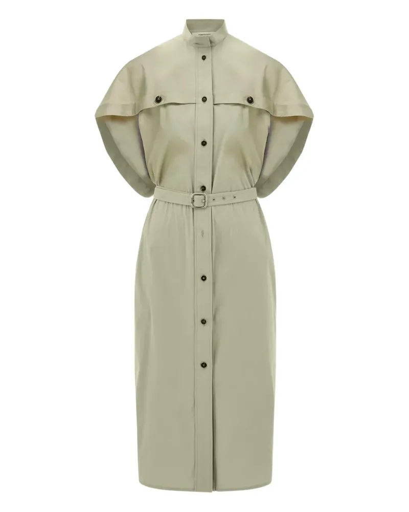 Ferragamo Hemdkleid mit Gürtel - Grün Grün