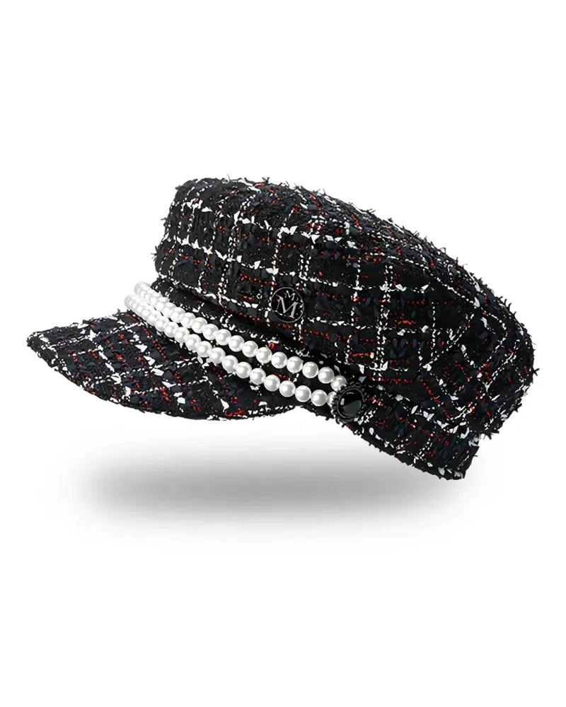 Maison Michel Lila Hut - Schwarz Schwarz